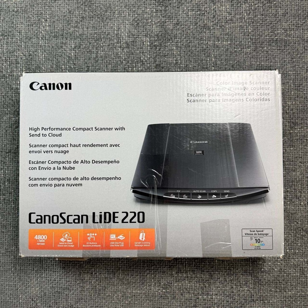 Canon CanoScan LiDE 220 Color Image Scanner Black 4800dpi Compact Flatbed